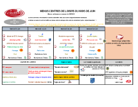 Menus CLSH juin 2025