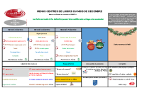 Menus CLSH décembre 2025