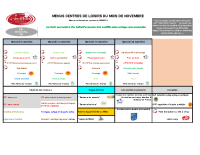 Menus mercredis CLSH novembre 2025