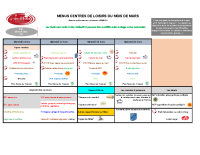 Menus CLSH mars 2026