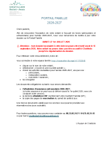 mise à jour espace famille 2026-2027